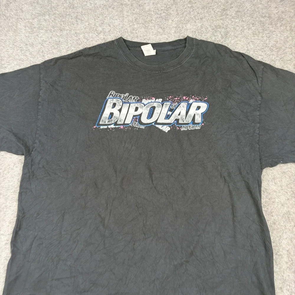Y2K Bipolar Racing T Shirt Mens 2XL GMC Truck Andy Mac Carolina Country NT Black